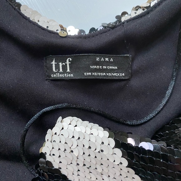 trf collection flip sequin top by zara size x small - Picture 6 of 10
